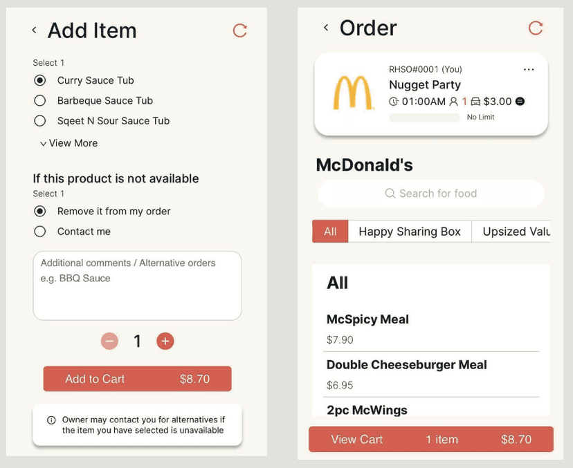 Supper Collation Feature UI
